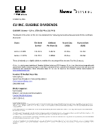 CU Inc. Eligible Dividends