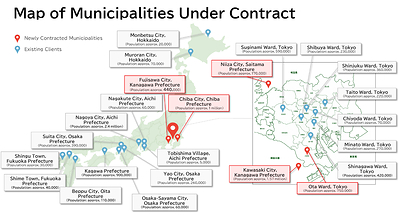 Map of Municipalities Under Contract