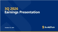 SouthState Bank Corporation Reports Third Quarter 2026 Results